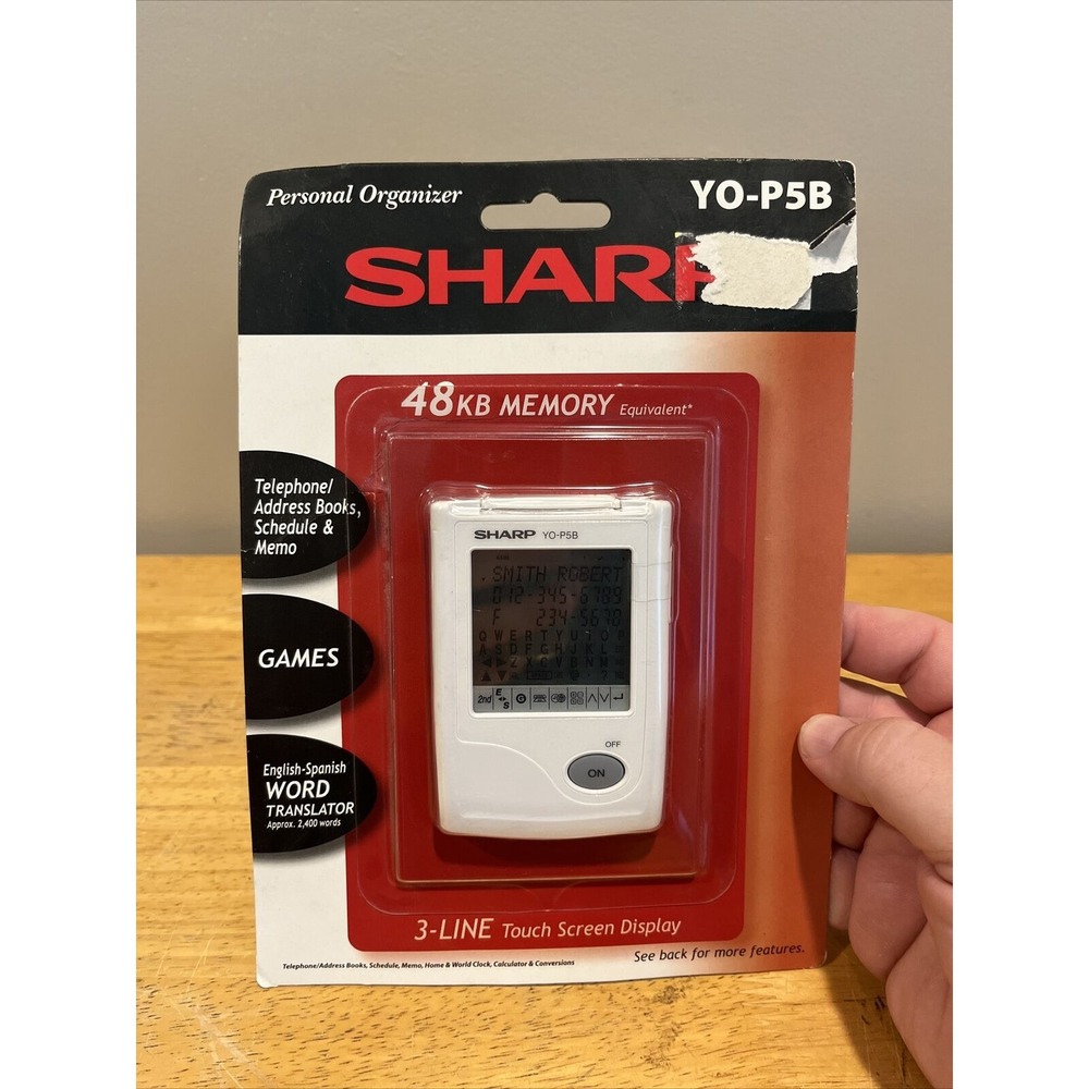 Sharp YO-P5B Personal Organizer 48kb Memory 3-Line Touch Screen Display